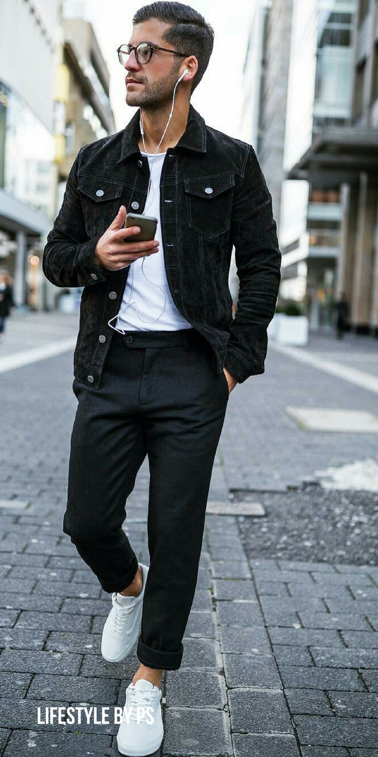 black and white outfit ideas for men